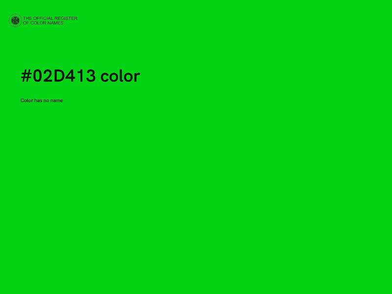 #02D413 color image