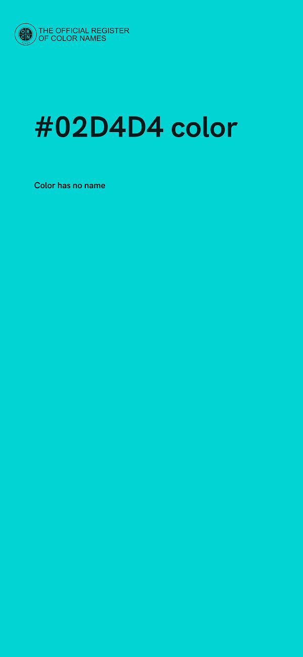 #02D4D4 color image