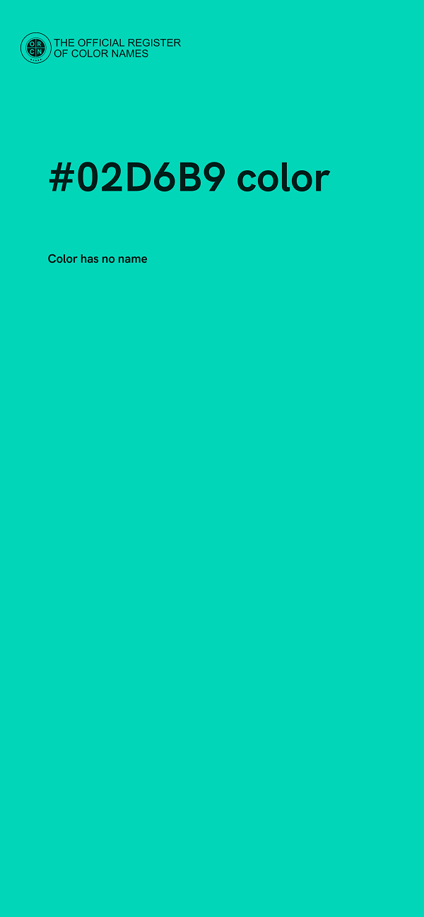 #02D6B9 color image