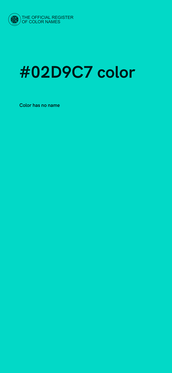 #02D9C7 color image