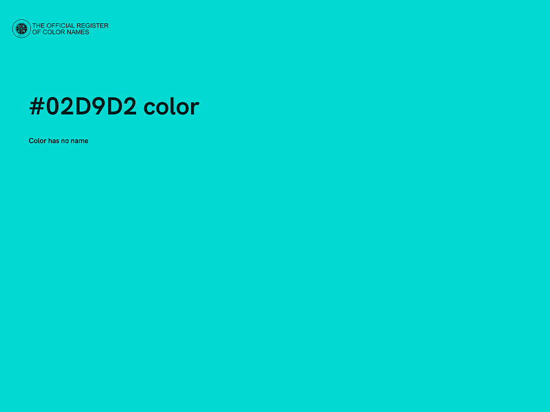 #02D9D2 color image