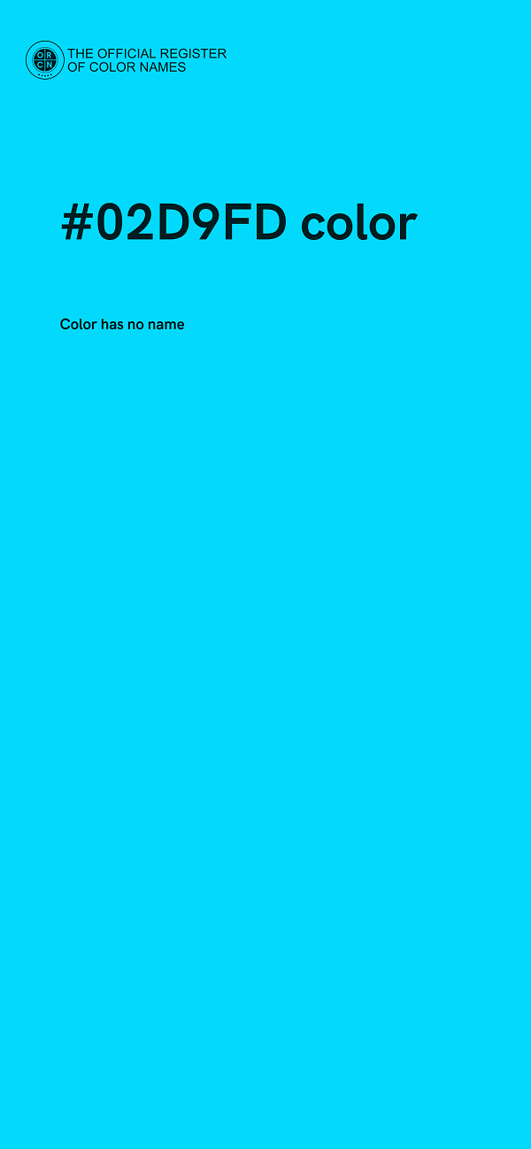 #02D9FD color image