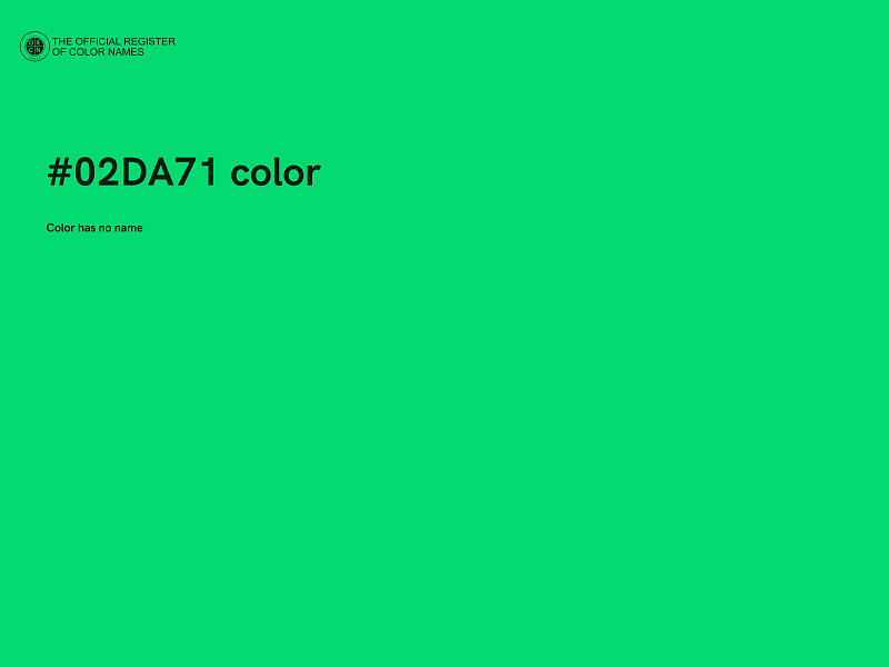#02DA71 color image