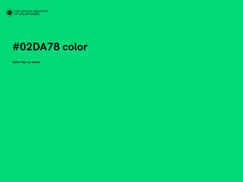 #02DA78 color image