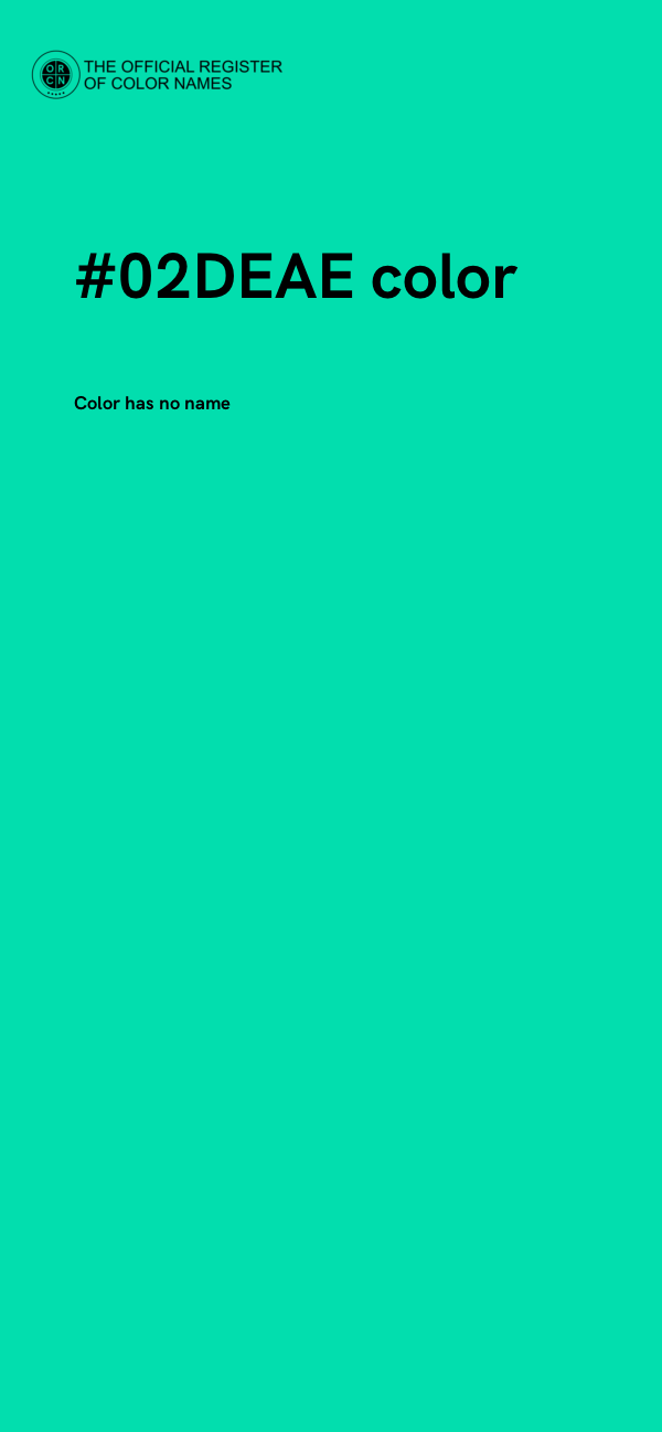 #02DEAE color image