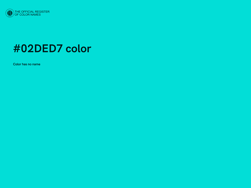 #02DED7 color image