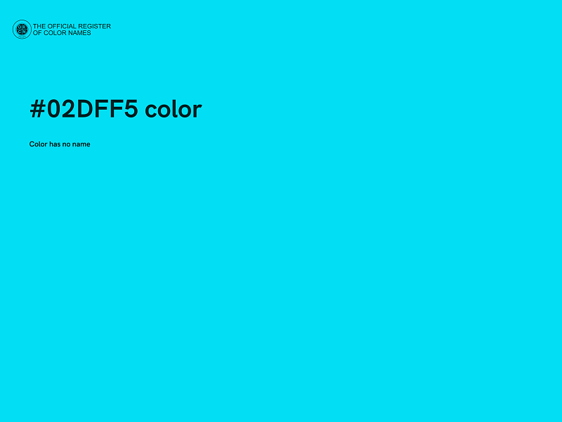 #02DFF5 color image