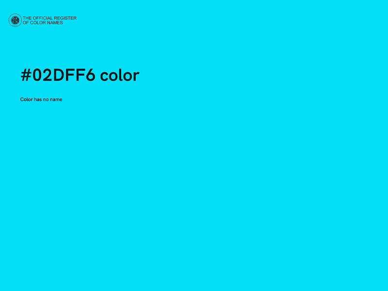 #02DFF6 color image