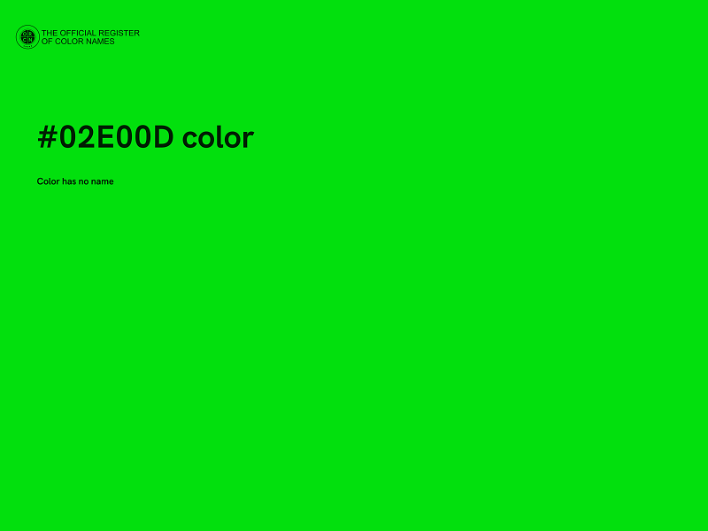 #02E00D color image