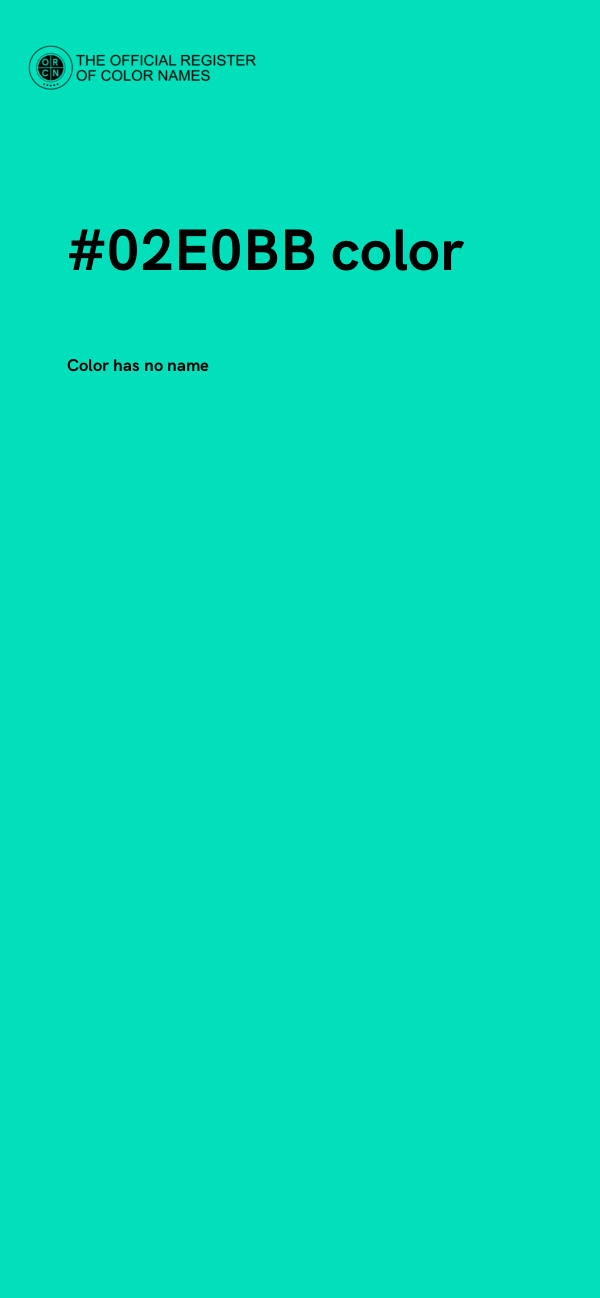#02E0BB color image