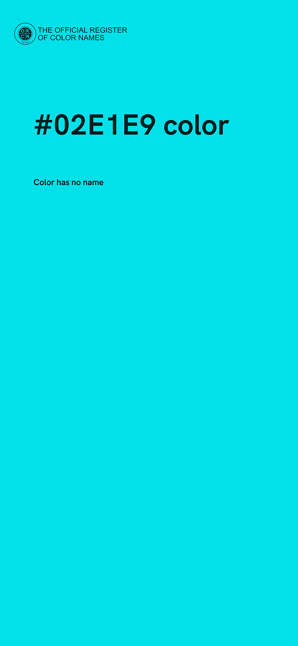#02E1E9 color image