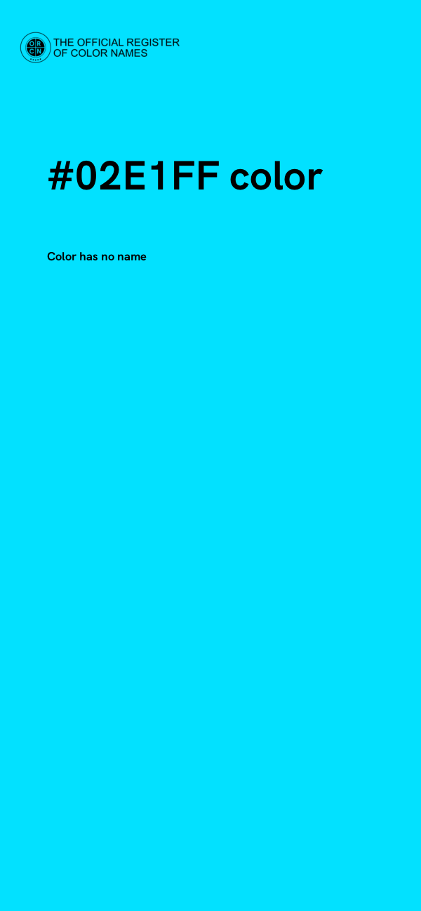 #02E1FF color image