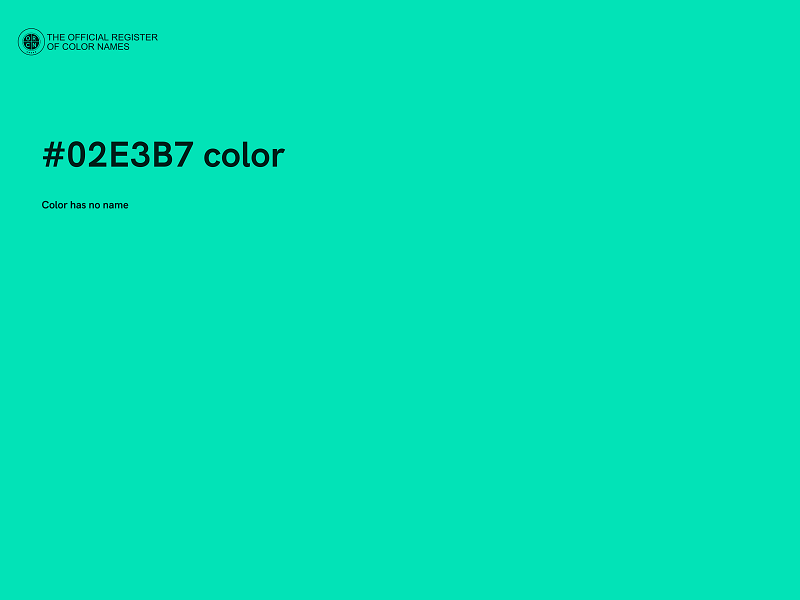 #02E3B7 color image