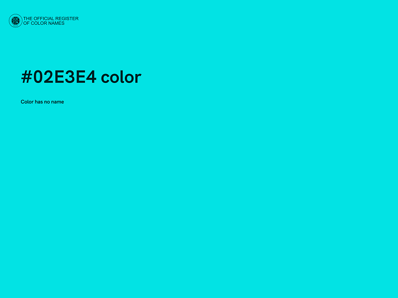 #02E3E4 color image