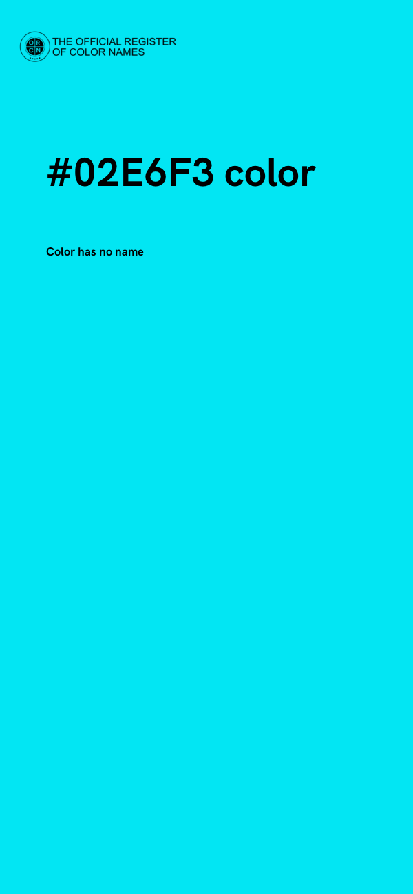 #02E6F3 color image