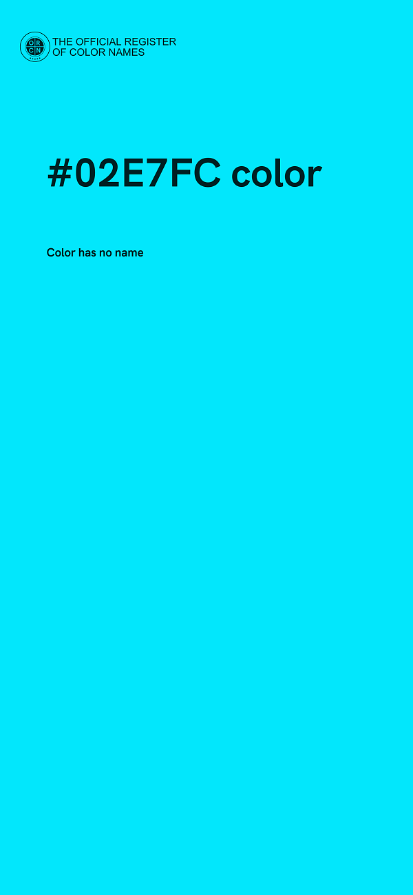 #02E7FC color image