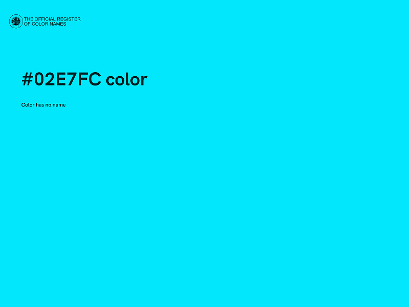 #02E7FC color image