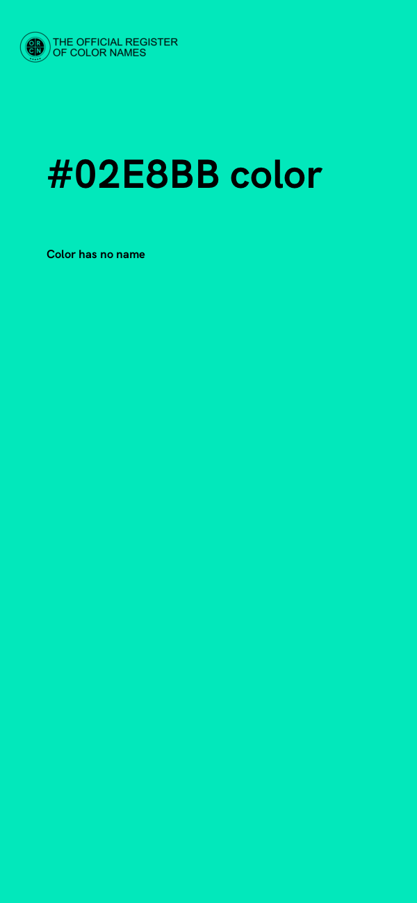 #02E8BB color image