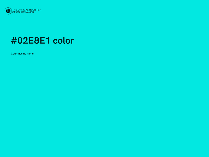 #02E8E1 color image