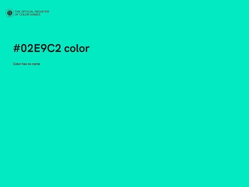 #02E9C2 color image