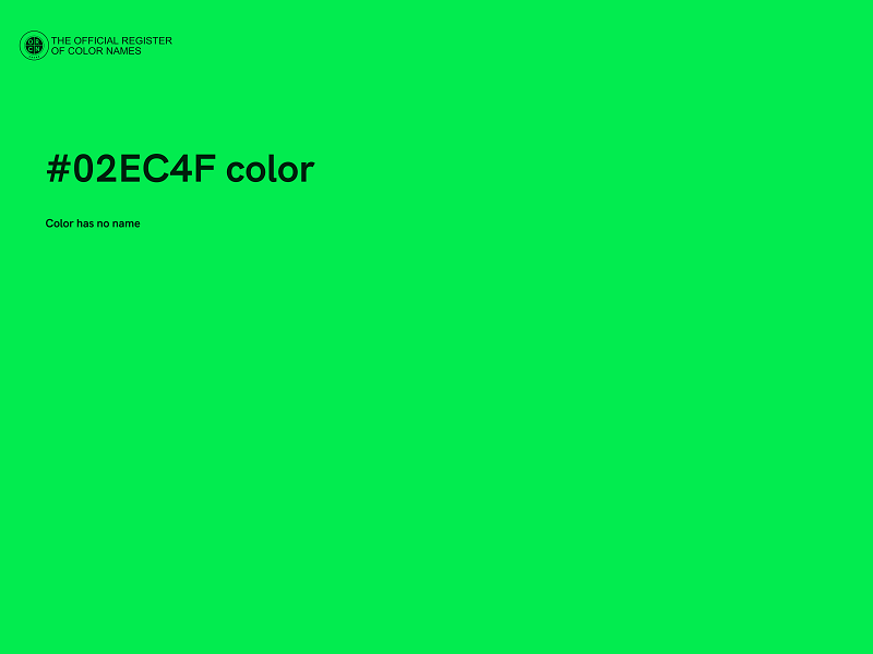 #02EC4F color image