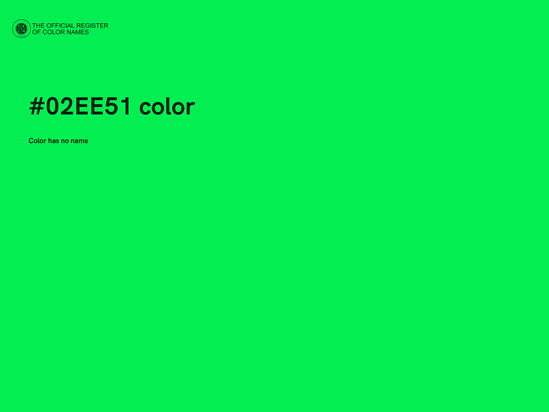 #02EE51 color image
