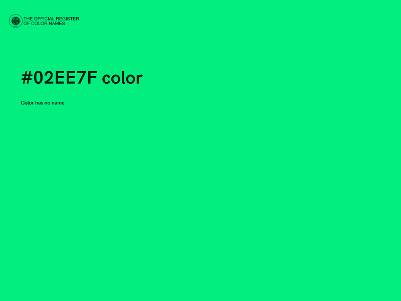 #02EE7F color image