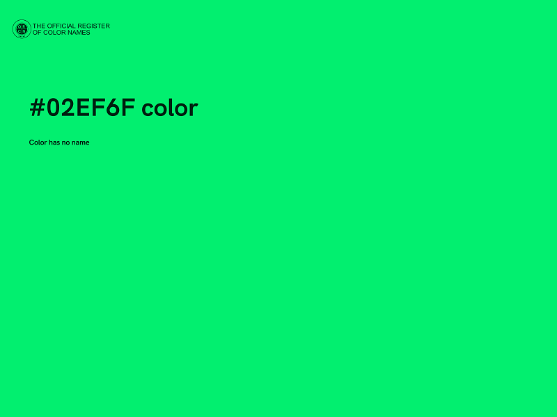 #02EF6F color image