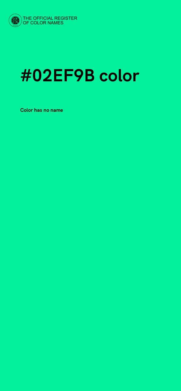 #02EF9B color image