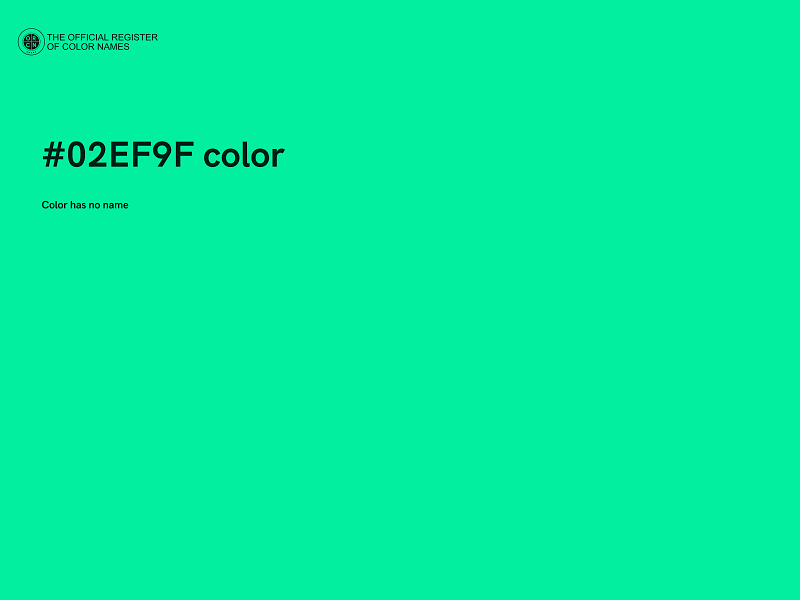 #02EF9F color image