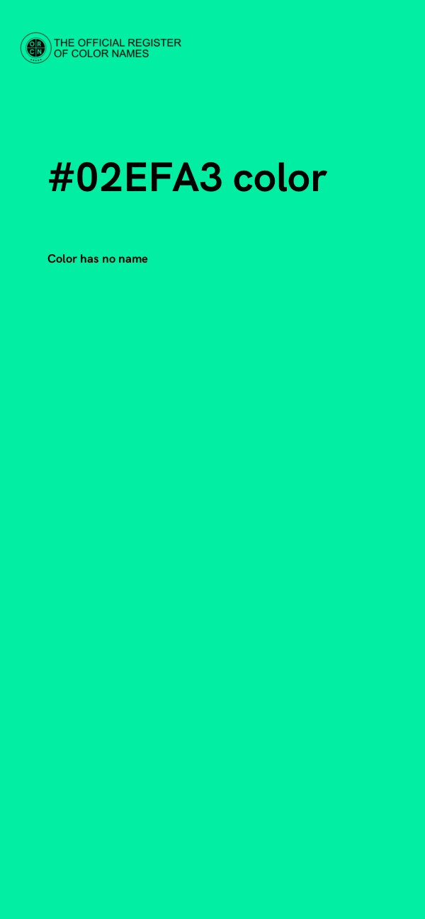 #02EFA3 color image