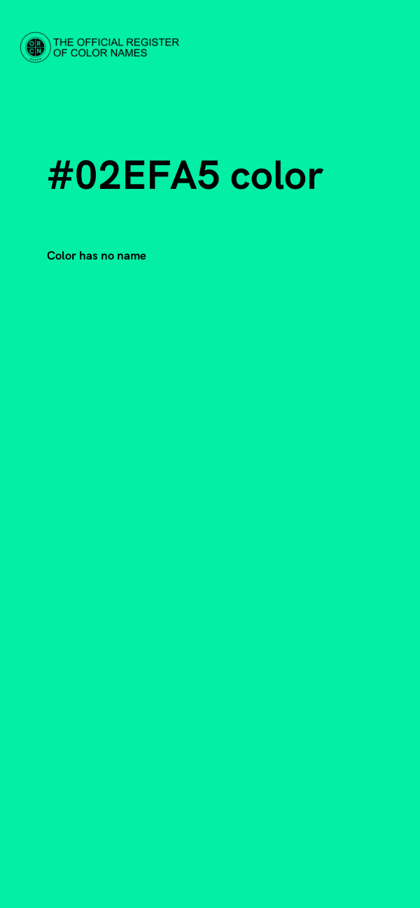 #02EFA5 color image
