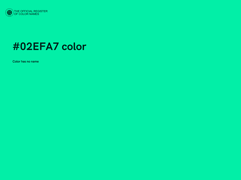#02EFA7 color image