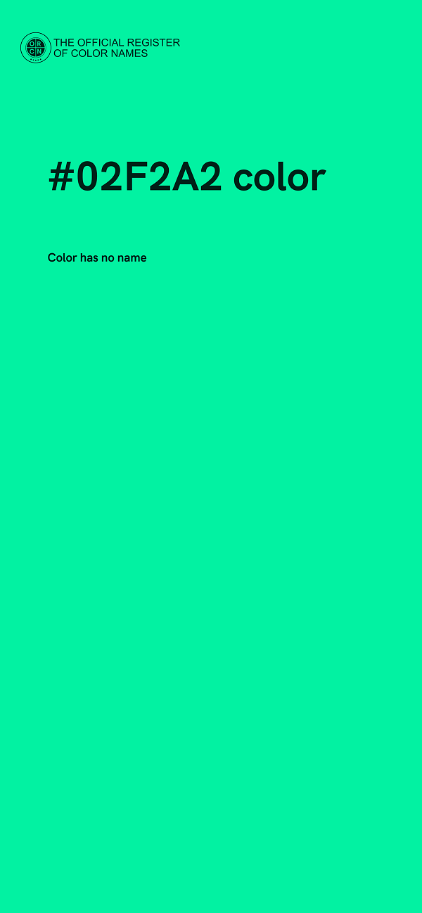 #02F2A2 color image