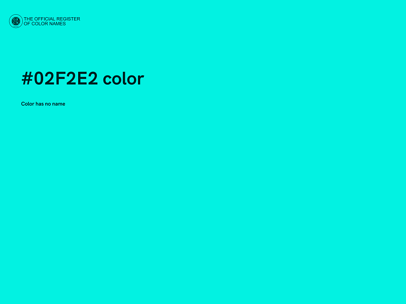 #02F2E2 color image