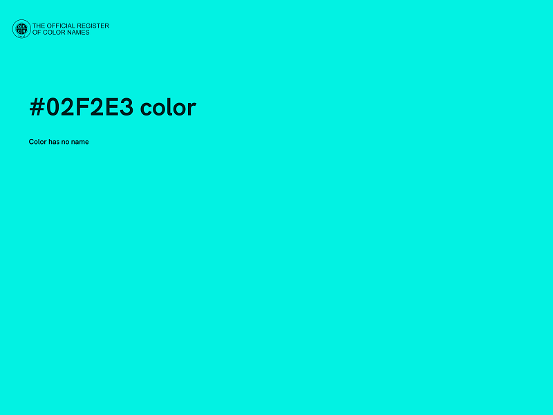 #02F2E3 color image