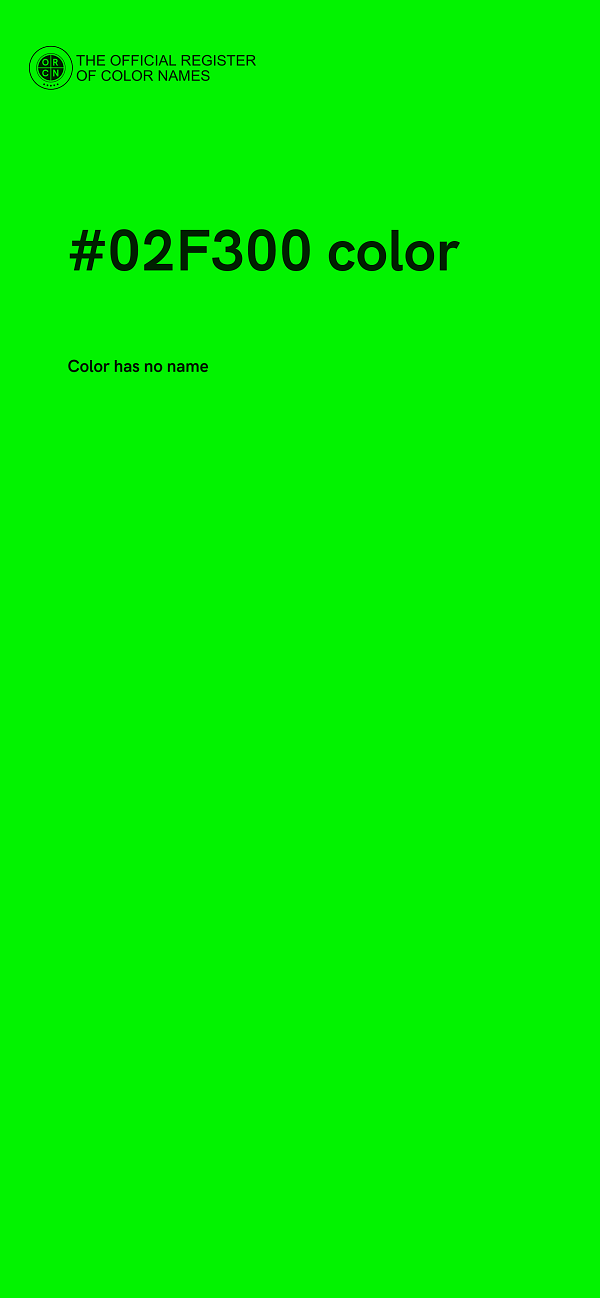 #02F300 color image