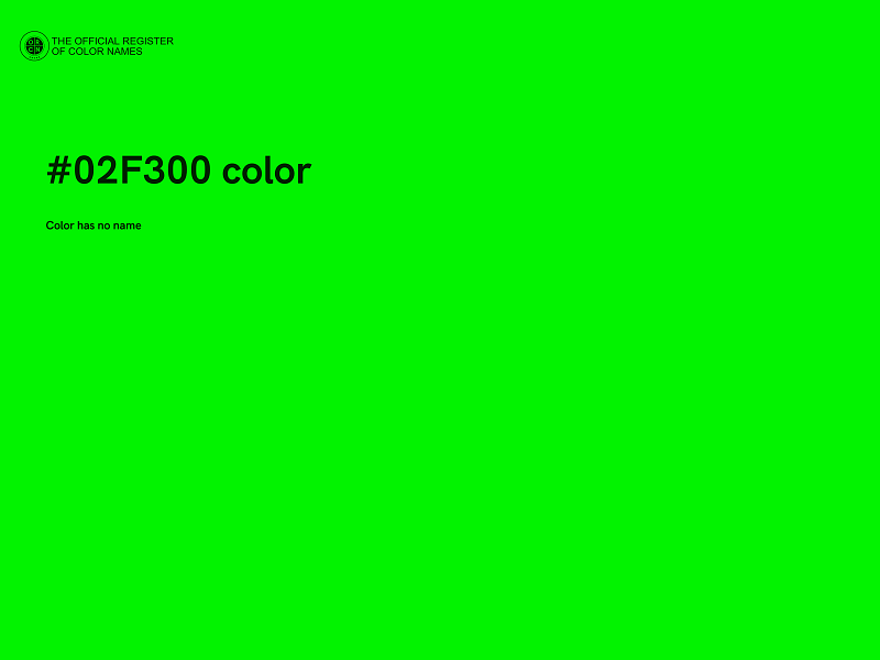 #02F300 color image