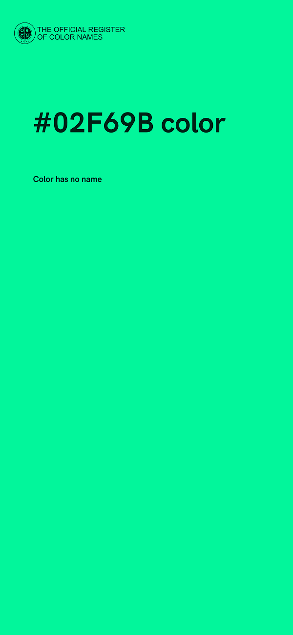 #02F69B color image