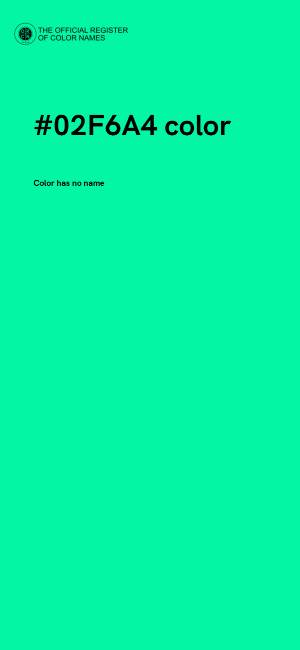 #02F6A4 color image