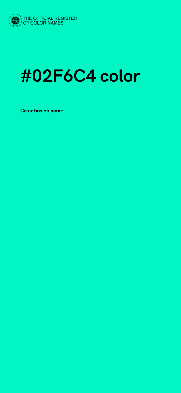 #02F6C4 color image
