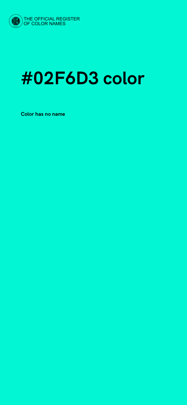 #02F6D3 color image