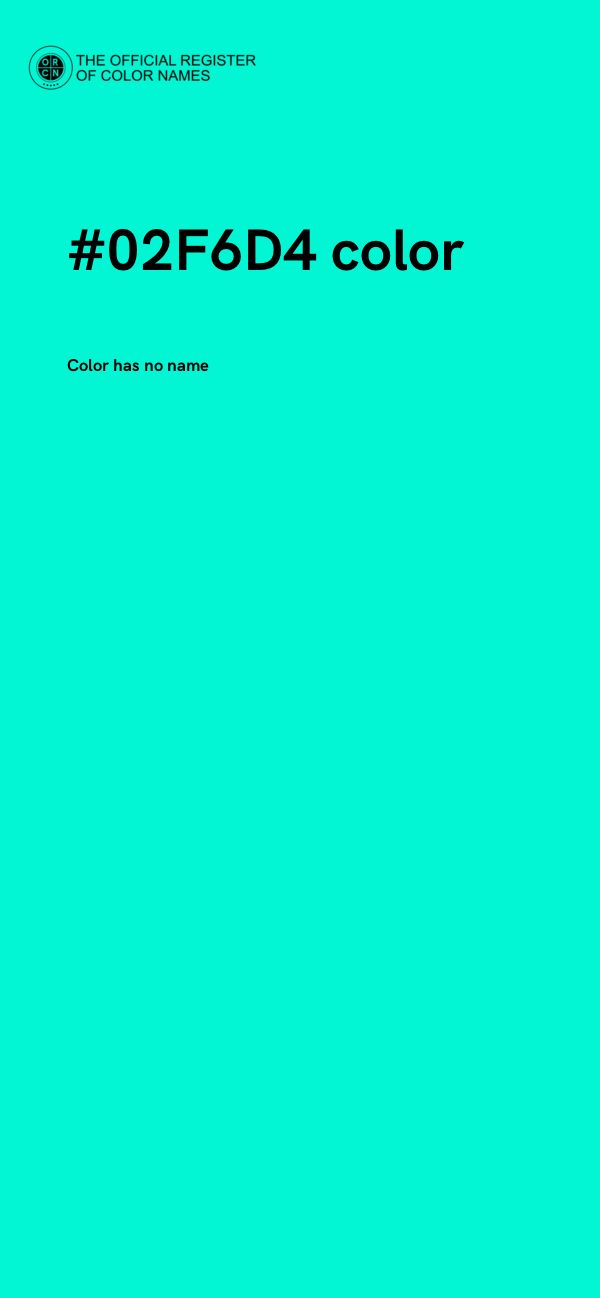 #02F6D4 color image