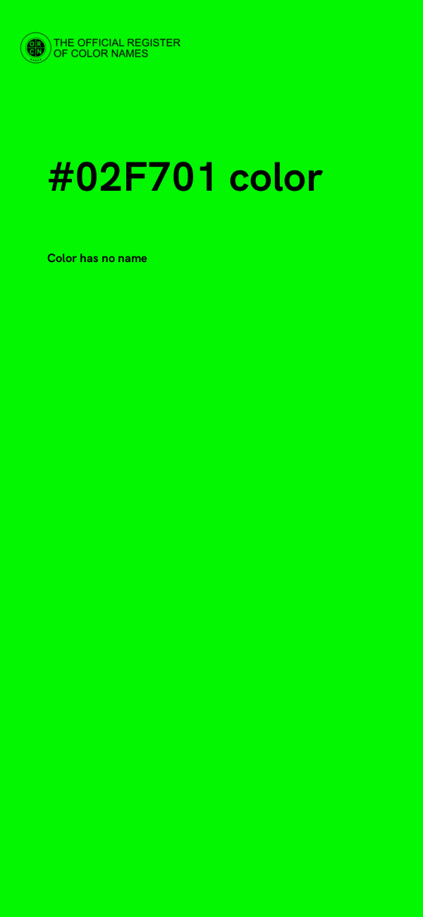 #02F701 color image