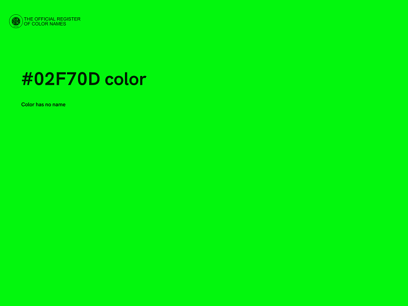 #02F70D color image
