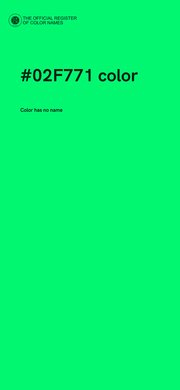 #02F771 color image