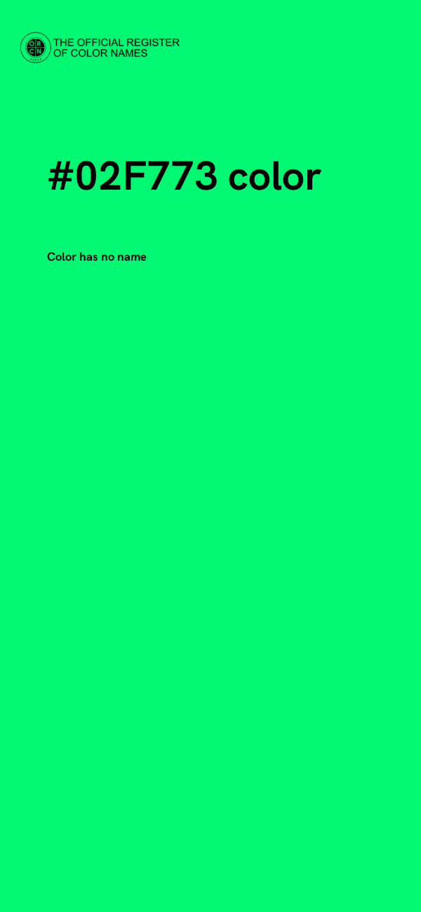 #02F773 color image