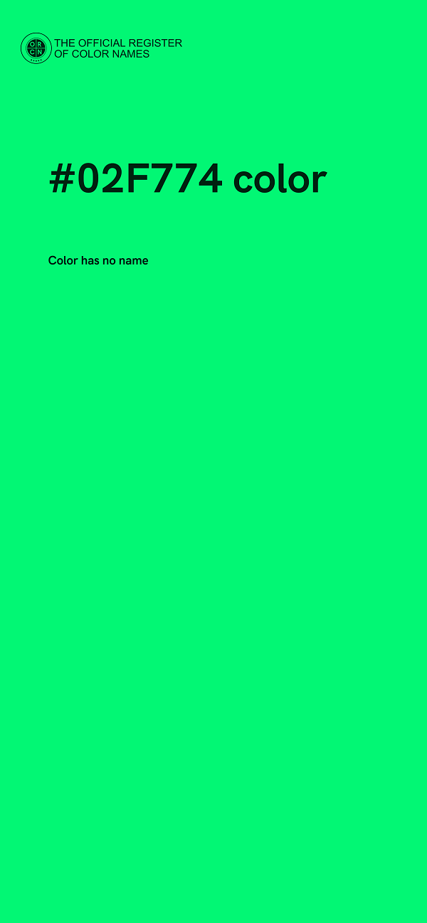 #02F774 color image