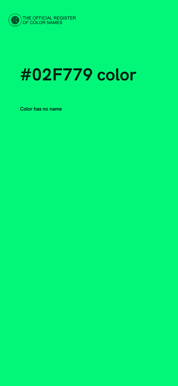 #02F779 color image
