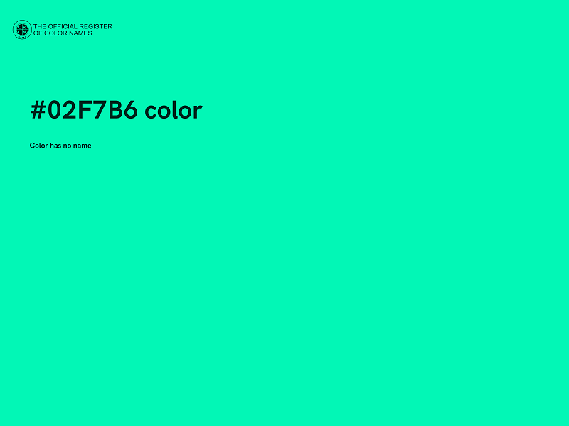 #02F7B6 color image